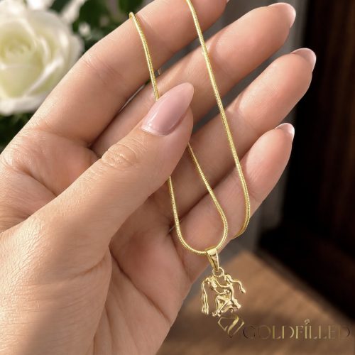 Goldfilled antiallergén nyaklánc 45cm / 1mm + VÍzöntő  medál 14K szín