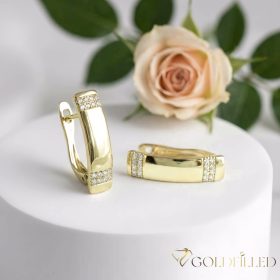 Goldfilled Antiallergén Fülbevaló 19mm 14K szín