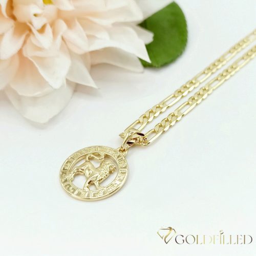 Goldfilled Antiallergén Nyaklánc 45cm / 4mm + Oroszlán  Medál 14K szín