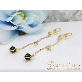   Goldfilled Antiallergén Gyöngyös Fülbevaló 68mm 14K szín	
