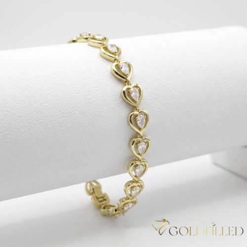 Goldfilled Antiallergén Karkötő 17cm/8mm 14K színű