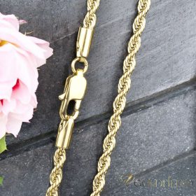   Goldfilled Antiallergén Nyaklánc  45cm Hosszú és  3 mm Széles  Szín  14K