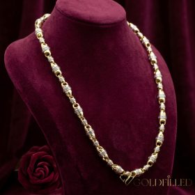   Goldfilled Antiallergén Luxus Barakka Nyaklánc 70cm Hosszú és 8mm Széles  (75g )  Szín 14K Multikolor