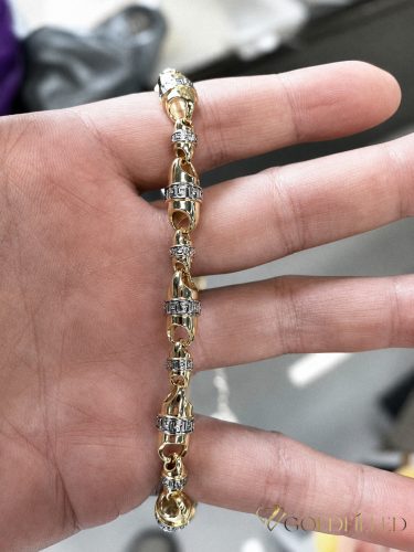 Goldfilled Antiallergén Luxus Barakka Nyaklánc 70cm Hosszú és 8mm Széles  (75g )  Szín 14K Multikolor