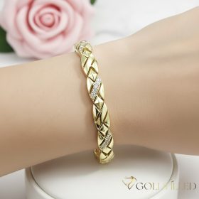 Goldfilled Antiallergén Karkötő 17 cm/7mm 14K színű