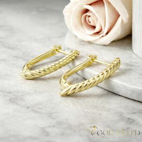 Goldfilled Antiallergén Fülbevaló 25 mm 14K szín