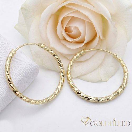 Goldfilled Antiallergén Fülbevaló 25 mm 14K szín