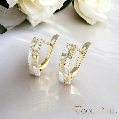 Goldfilled Antiallergén Fülbevaló 18mm 14K szín