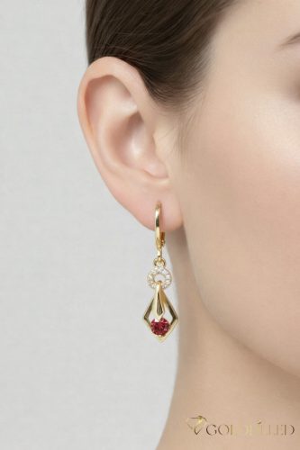 Goldfilled Antiallergén Fülbevaló 35mm 14K szín