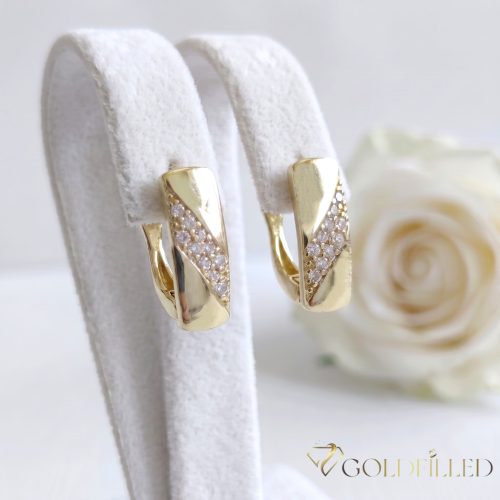 Goldfilled Antiallergén Fülbevaló 16mm 14K szín