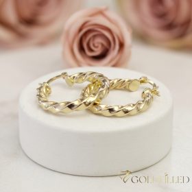 Goldfilled Antiallergén Fülbevaló 26 mm 14K szín