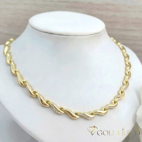 Goldfilled Antiallergén Exkluzív Nyakék Több Féle Méretben  7mm Széles 14K Szín