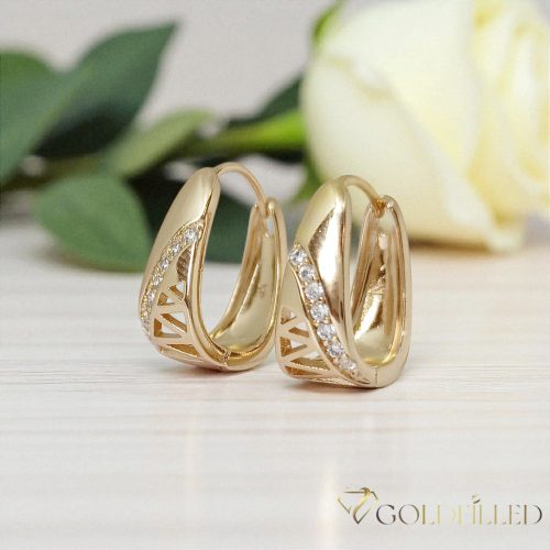 Goldfilled Antiallergén Fülbevaló 18mm 18K Szín	