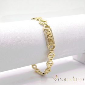 Goldfilled Antiallergén Karkötő 17 cm/9mm 14K színű