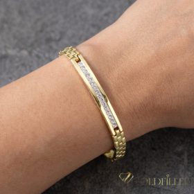 Goldfilled Antiallergén Karkötő 19cm/6mm 14K színű