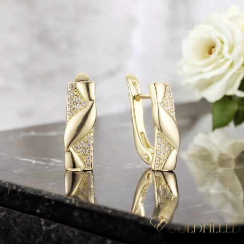 Goldfilled Antiallergén Fülbevaló 18mm 14K szín