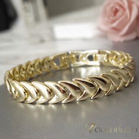 Goldfilled Antiallergén Karkötő 19 cm/10mm 14K színű
