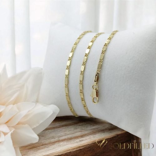 Goldfilled Antiallergén Nyaklánc  50cm /2mm + Karkötő 19cm 14K Szín