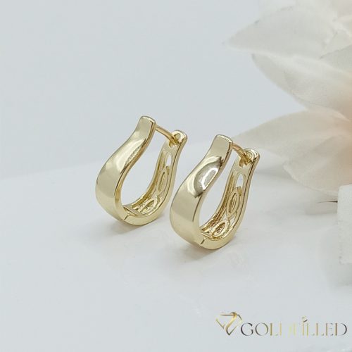 Goldfilled Antiallergén Fülbevaló 17mm 14K szín