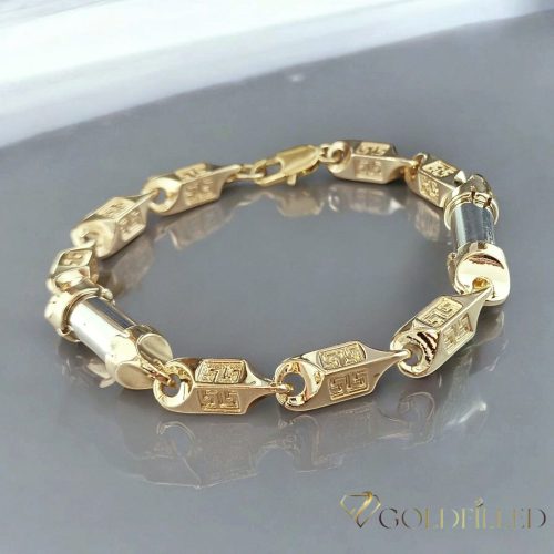 Goldfilled Antiallergén Karkötő 22cm /8-10mm Multikolor szín 14K