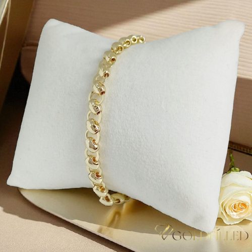 Goldfilled Antiallergén Karkötő 19cm/7mm 14K színű