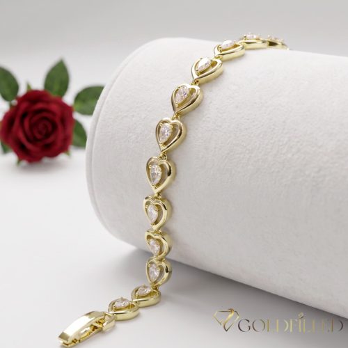 Goldfilled Antiallergén Karkötő 19cm/8mm 14K színű