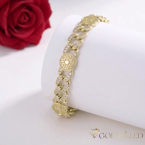 Goldfilled Antiallergén Karkötő 18 cm/9mm 14K színű