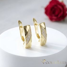 Goldfilled Antiallergén Fülbevaló 17 mm 14K szín