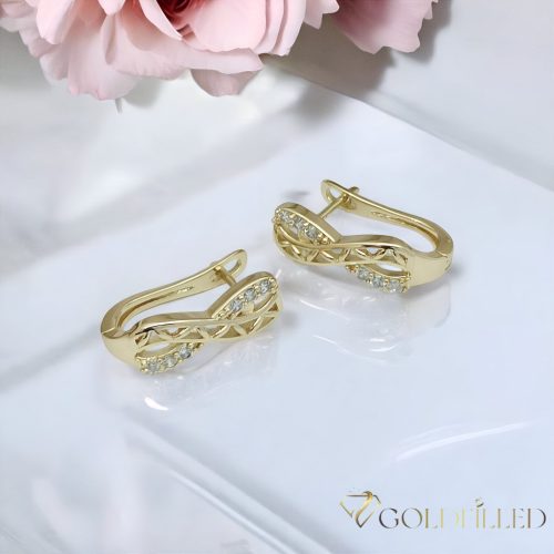 Goldfilled Antiallergén Fülbevaló 18mm 14K szín