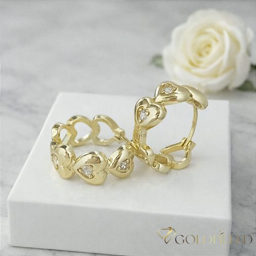 Goldfilled Antiallergén Fülbevaló 22 mm 14K szín