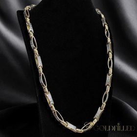   Goldfilled Antiallergén Luxus Barakka Nyaklánc 70cm Hosszú és 8-9mm Széles  (100g ! )  Szín 14K Multikolor