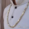 Goldfilled Antiallergén Luxus Barakka Nyaklánc 70cm Hosszú és 8-9mm Széles  (100g ! )  Szín 14K Multikolor