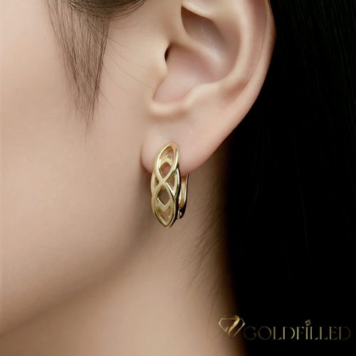 Goldfilled Antiallergén Fülbevaló 19mm 14K szín