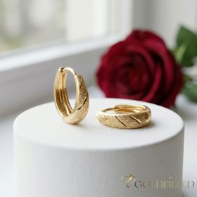 Goldfilled Antiallergén Fülbevaló 14mm 18K szín 