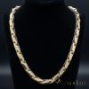 Goldfilled Antiallergén Luxus Barakka Nyaklánc 70cm Hosszú és 11mm Széles  (145g ! )  Szín 14K Multikolor