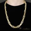 Goldfilled Antiallergén Luxus Barakka Nyaklánc 60cm Hosszú és 11mm Széles  (160g)  Szín 14K Multikolor