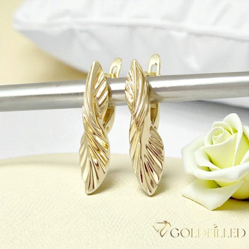 Goldfilled Antiallergén Fülbevaló 30mm 14K szín	