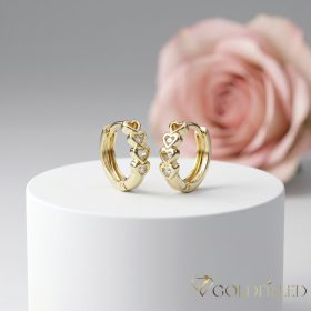 Goldfilled Antiallergén Fülbevaló 14mm 14K szín 