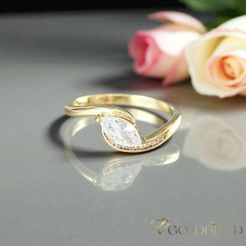 "Goldfilled" antiallergén gyűrű, különböző méretekben 14K színű