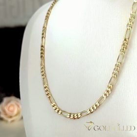   Goldfilled Antiallergén Figaró Nyaklánc  Több Féle Méretben 4 mm Széles 14K Szín