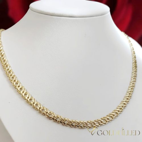 Goldfilled Antiallergén Luxury Nyakék 50cm Hosszú és 6mm  Széles  Szín 14K