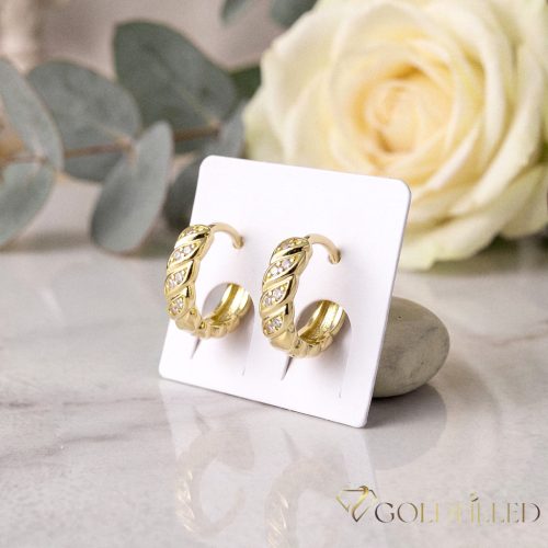 Goldfilled Antiallergén Fülbevaló 13mm 14K szín	