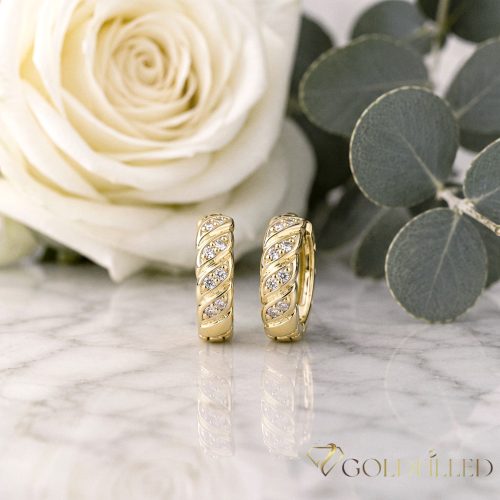 Goldfilled Antiallergén Fülbevaló 13mm 14K szín	