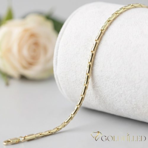 Goldfilled Antiallergén Karkötő 19 cm /3mm 14K színű