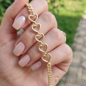 Goldfilled Antiallergén Karkötő 17cm/4-10mm 14K színű