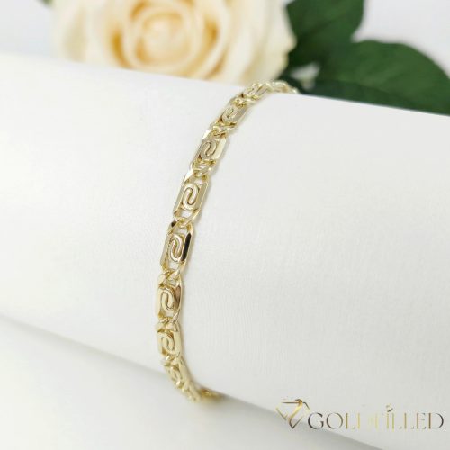 Goldfilled Antiallergén Karkötő 17cm/5mm 14K színű