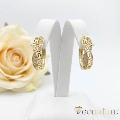 Goldfilled Antiallergén Fülbevaló 26 mm 14K szín