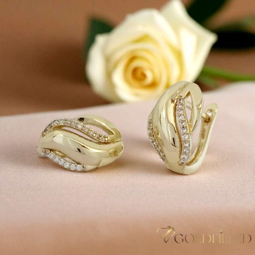 Goldfilled Antiallergén Fülbevaló 18mm 14K szín
