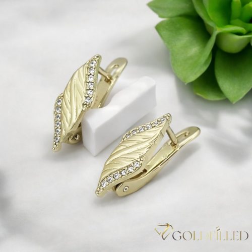 Goldfilled Antiallergén Fülbevaló 18mm 14K szín