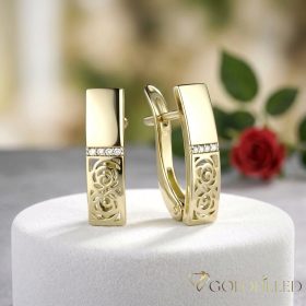 Goldfilled Antiallergén Fülbevaló 18mm 14K szín